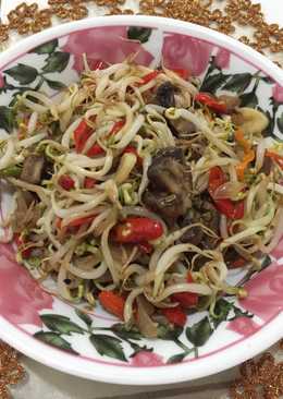 Tumis tauge ft jamur ala iwi