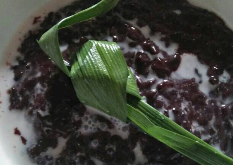 resep lengkap untuk Bubur ketan hitam