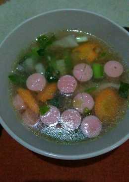 Sayur sop sosis sapi super simpel
