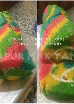 Bolu Gulung Pelangi Kukus (Trial and Error)