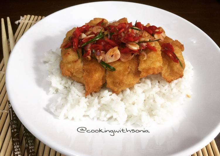 Resep Chicken Katsu Sambal Matah Ala Anak Kos Oleh Cooking with Sonia