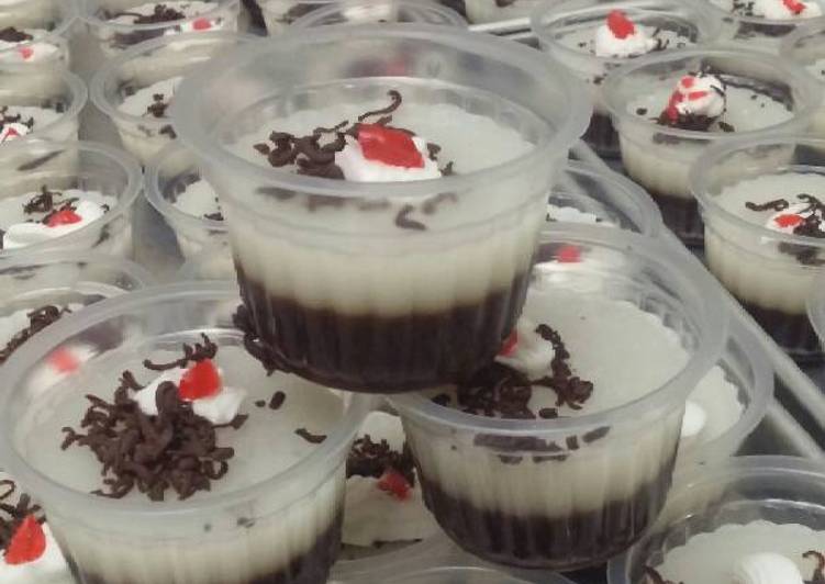 resep masakan Puding Coklat Vla Vanila