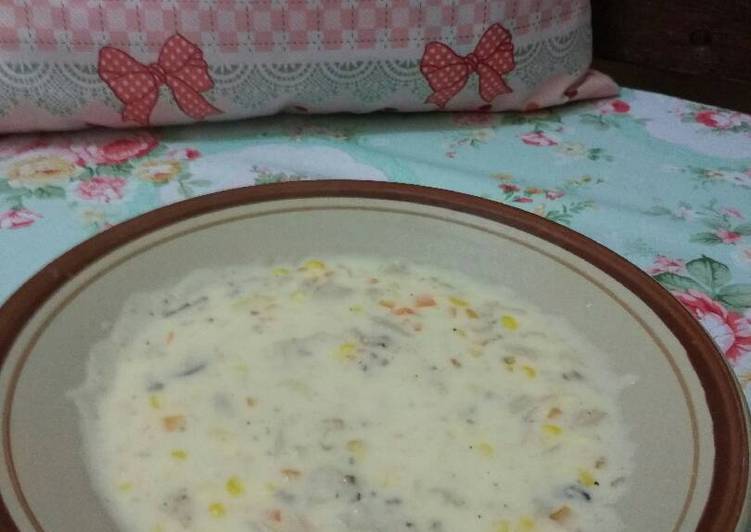 Resep Cream soup ayam jagung - Nana