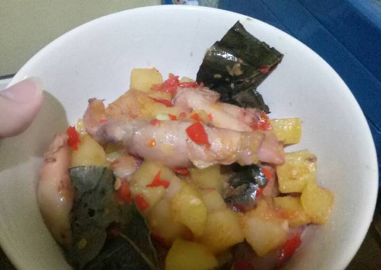 Resep Balado cumi asin & kentang