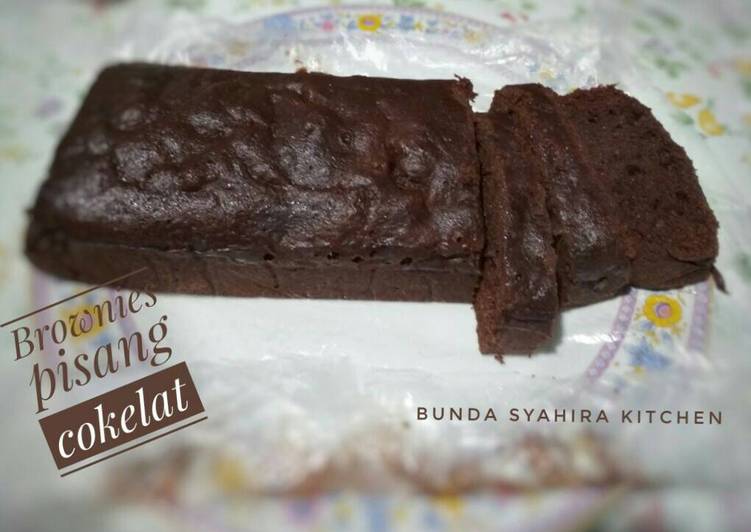 bahan dan cara membuat Brownies pisang cokelat simpel