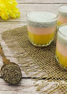 Mango Strawberry Chia Pudding