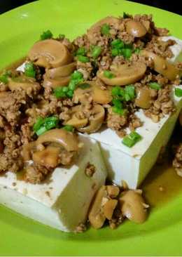 Tahu kukus daging cincang (steam tofu with minced meat)