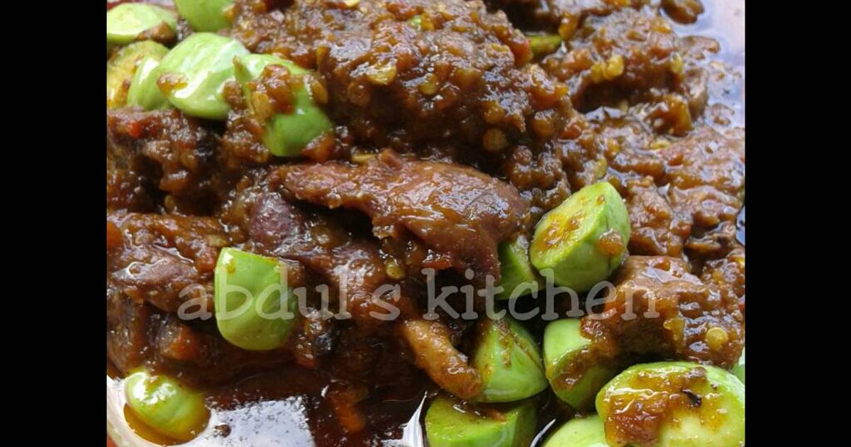 Resep Sambal goreng jantung hati ayam plus pete ala indahh suri widyaningsih