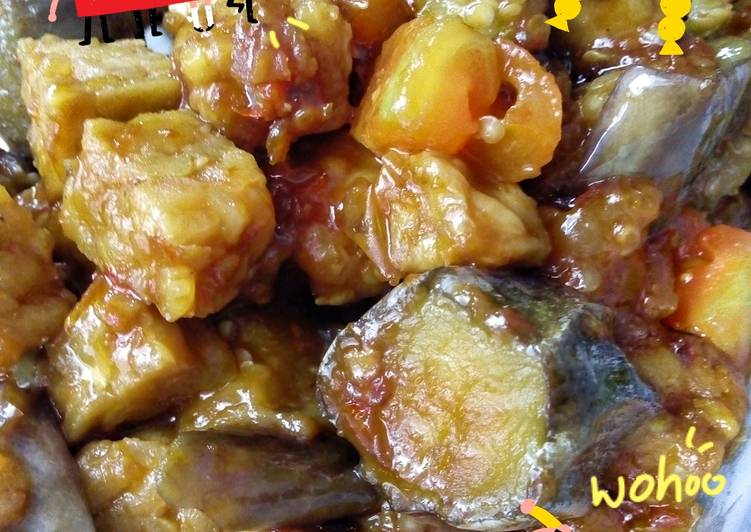 gambar untuk cara membuat Balado Terong Tempe (anti ribet di magicom)