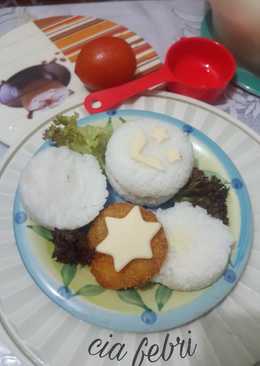 Healthy nugget rice burger for breakfast ala fe' #maree