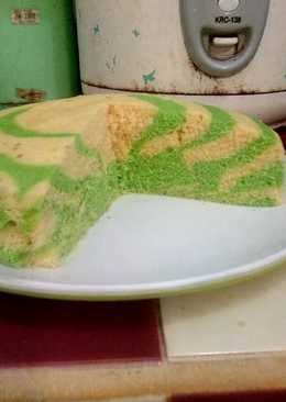 Bolu kukus pandan zebra