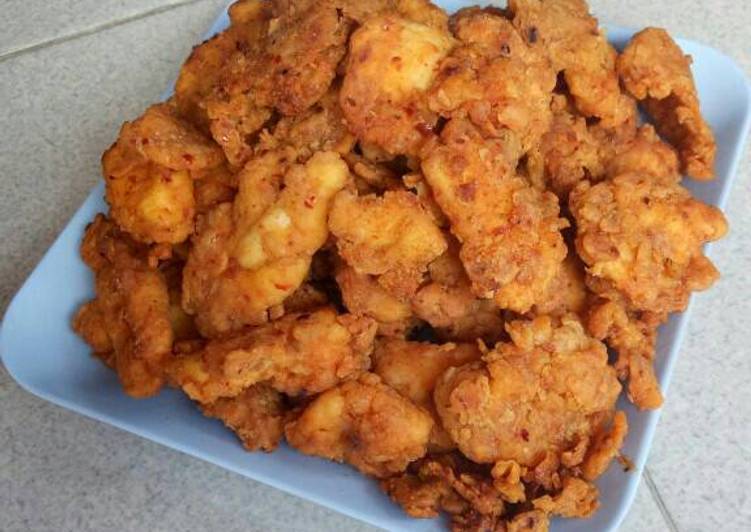 resep lengkap untuk Chicken Popcorn Pedas