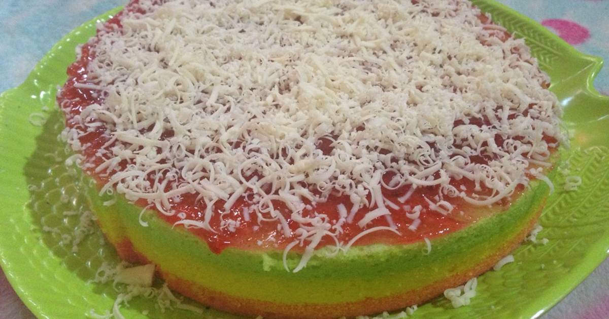 Resep Rainbow Cake putih telur Resep Rainbow Cake putih telur
