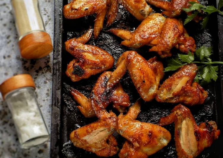 resep makanan Sayap Ayam Panggang Saos Tiram & Madu