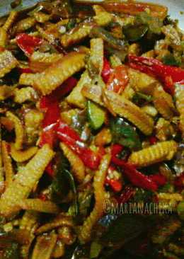 Tumis baby corn hati ampela