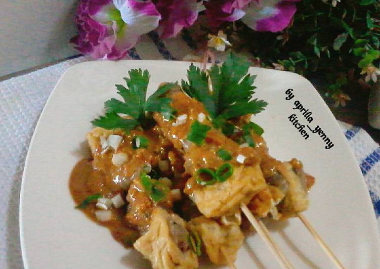 resep makanan Tahu cilok daging saos kacang alla saia