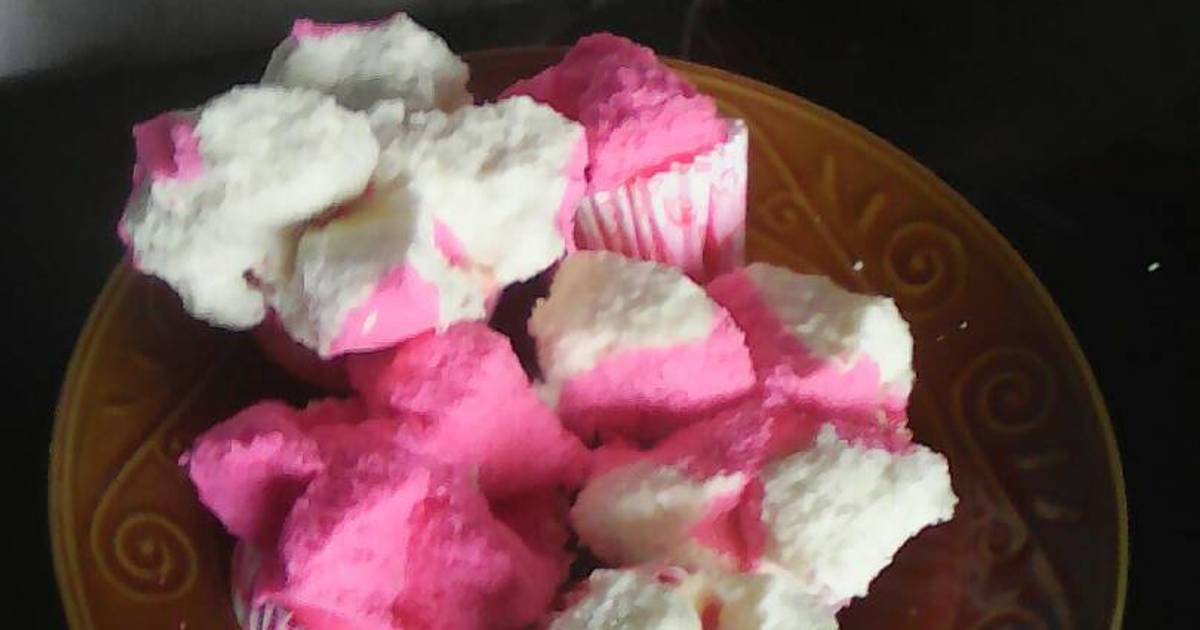 Resep bolu kukus pink merekah Resep bolu kukus pink merekah