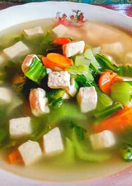 Cah sawi pakcoy + tahu putih