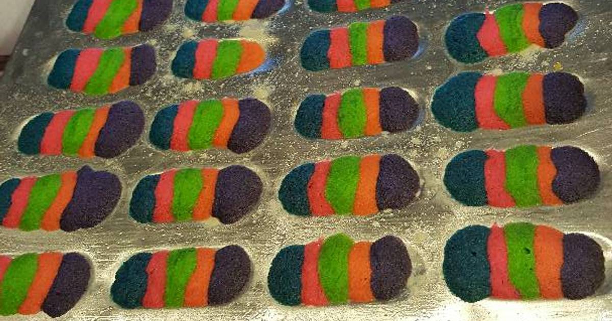 Resep Rainbow cookies by me