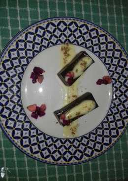 Pudding coklat dengan vla vanilla