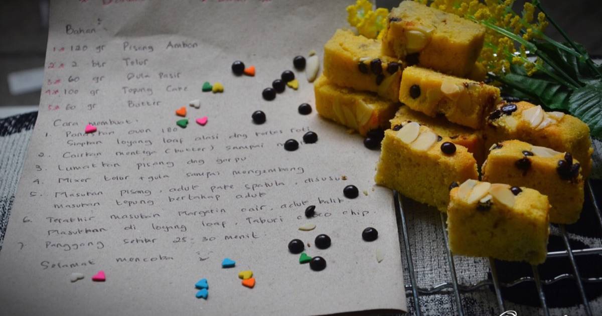 Resep Banana cake 5 bahan Resep Banana cake 5 bahan