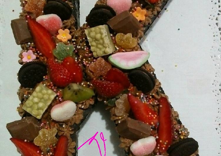  Resep  Kue Ultah  Alfabet Monogram Cake dg cake dasar 