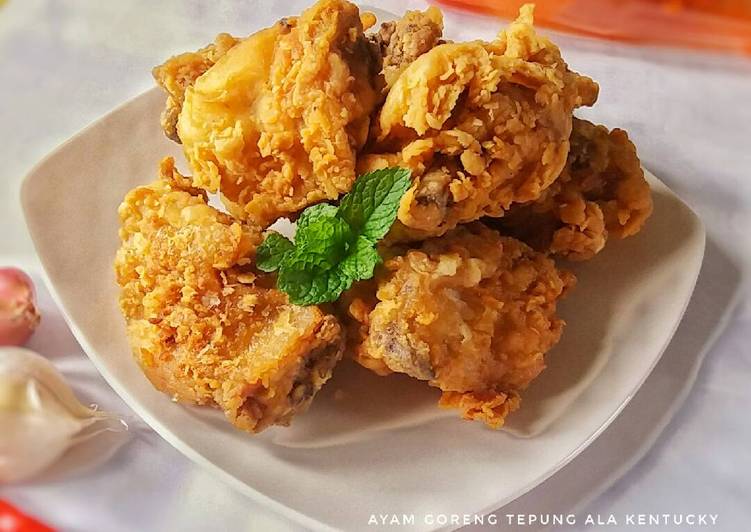 resep masakan Ayam Goreng Tepung ala Kentucky (No ribet)