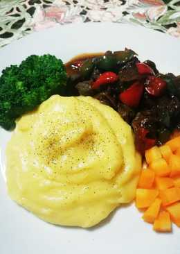 Sapi Lada Hitam Mashed Potato #BikinRamadanBerkesan