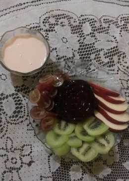 Jelly jambu coklat salad buah