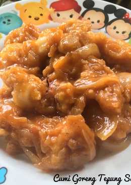 Cumi goreng tepung Saos Asam manis