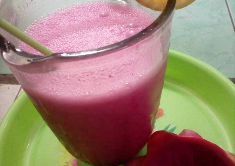 resep makanan Jus naga fruties honey