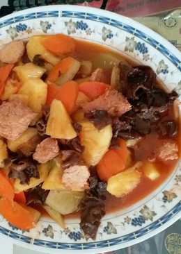 Tumis asam manis vegan