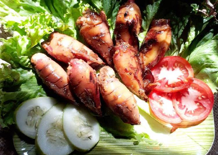 bahan dan cara membuat Cumi isi bakar kecap