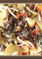 Daging cincang masak sayur asin,tauge,dan tahu kuning simple ð´ð