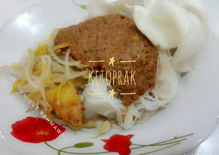 resep lengkap untuk Ketoprak