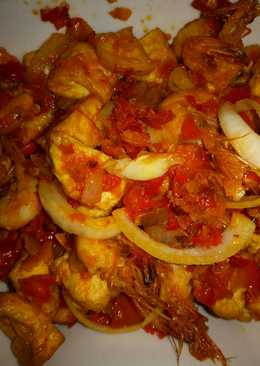 Balado udang tahu