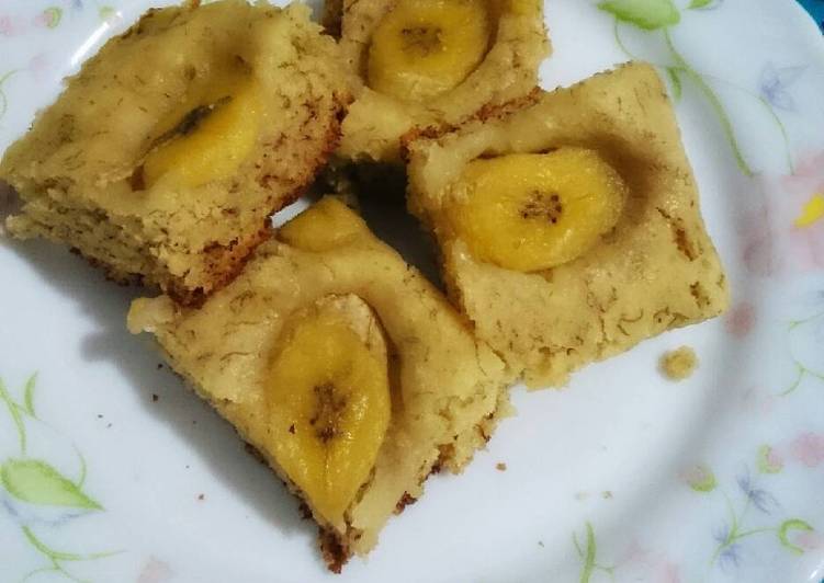 resep makanan Banana Cake Eggless (no mixer & oven)