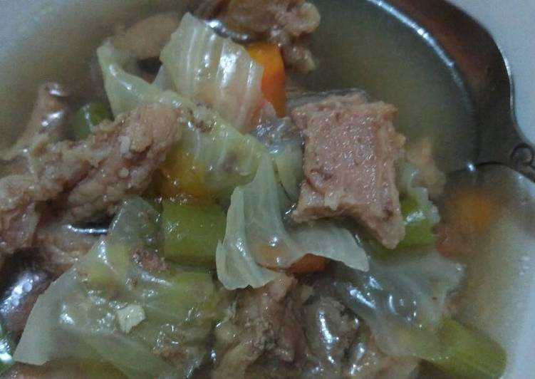 cara membuat Sayur sop daging sapi