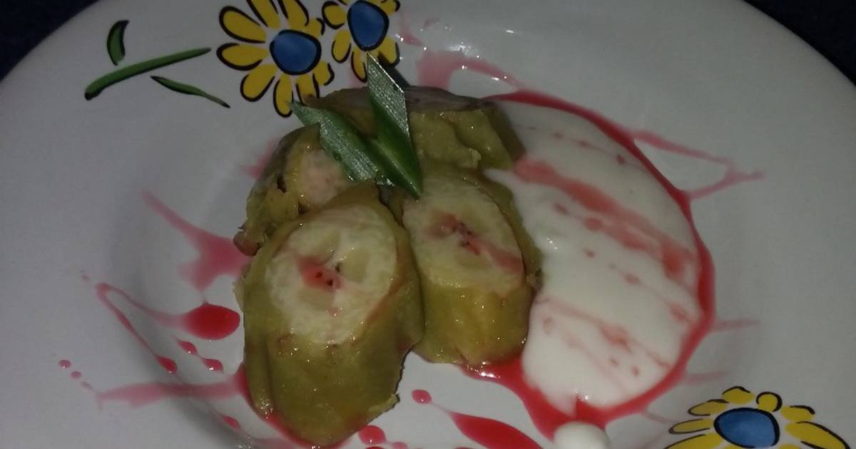 Resep Pisang ijo pandan