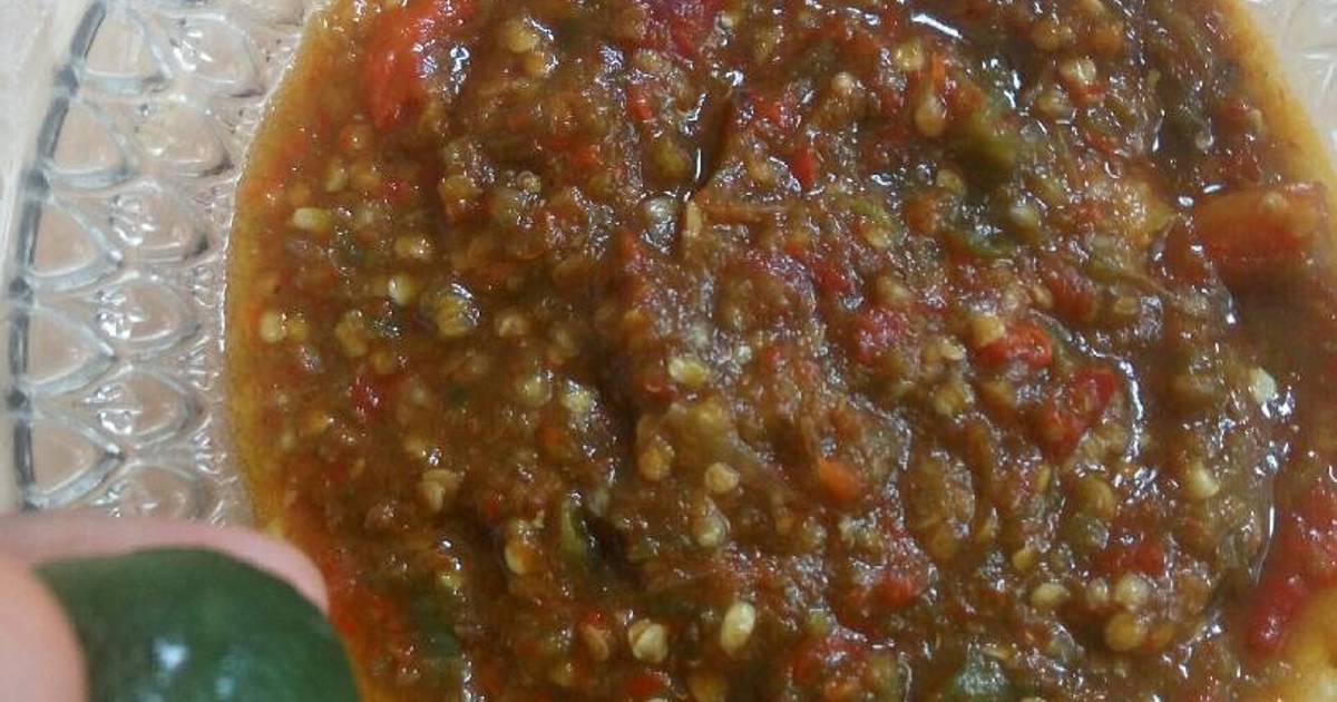 Resep Sambal terasi Untuk ayam penyet oleh Ummi Nabila 