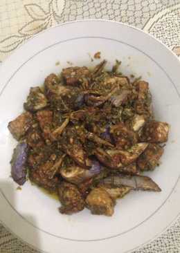 Terong teri tempe balado ijo