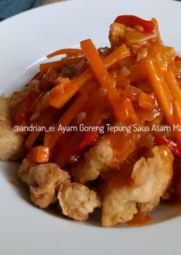 Ayam Goreng Tepung Saus Asam Manis #rabubaru