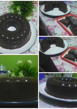 Puding susu coklat vla vanila