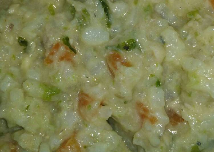 resep masakan Bubur nasi ikan kembung (mpasi 7/8bln)