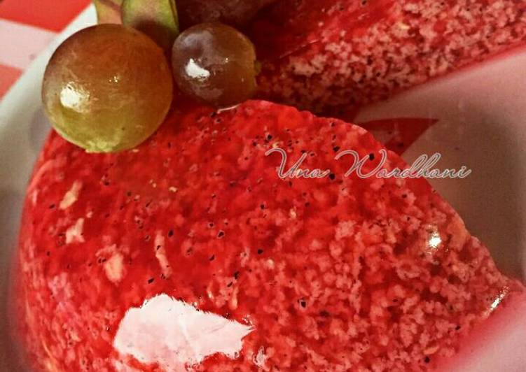 gambar untuk resep makanan Pudding Lumut Buah Naga