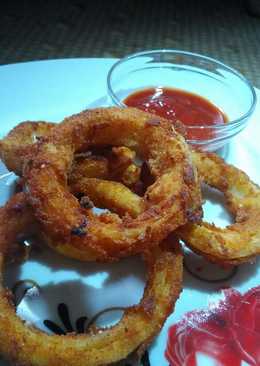 Onion Rings with Melted Cheese