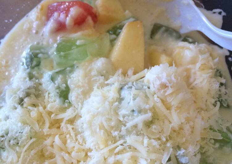 resep Salad buah vla mayoo keju