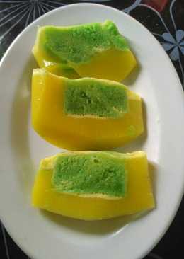 Puding cake pandan sembunyi