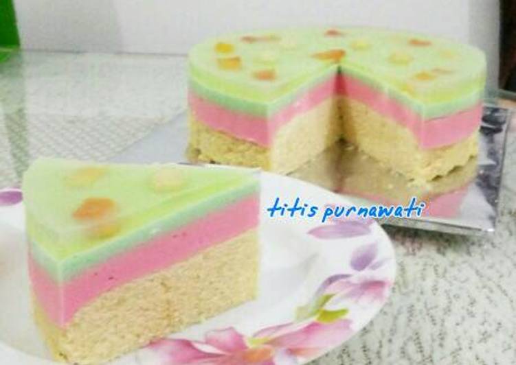 gambar untuk resep Fruit Pudding Cake (puding busa)