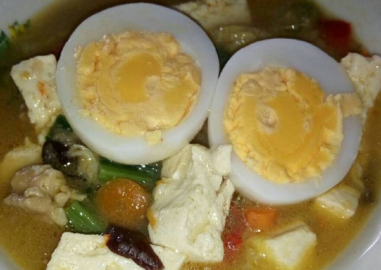 cara membuat Sup tahu pedas